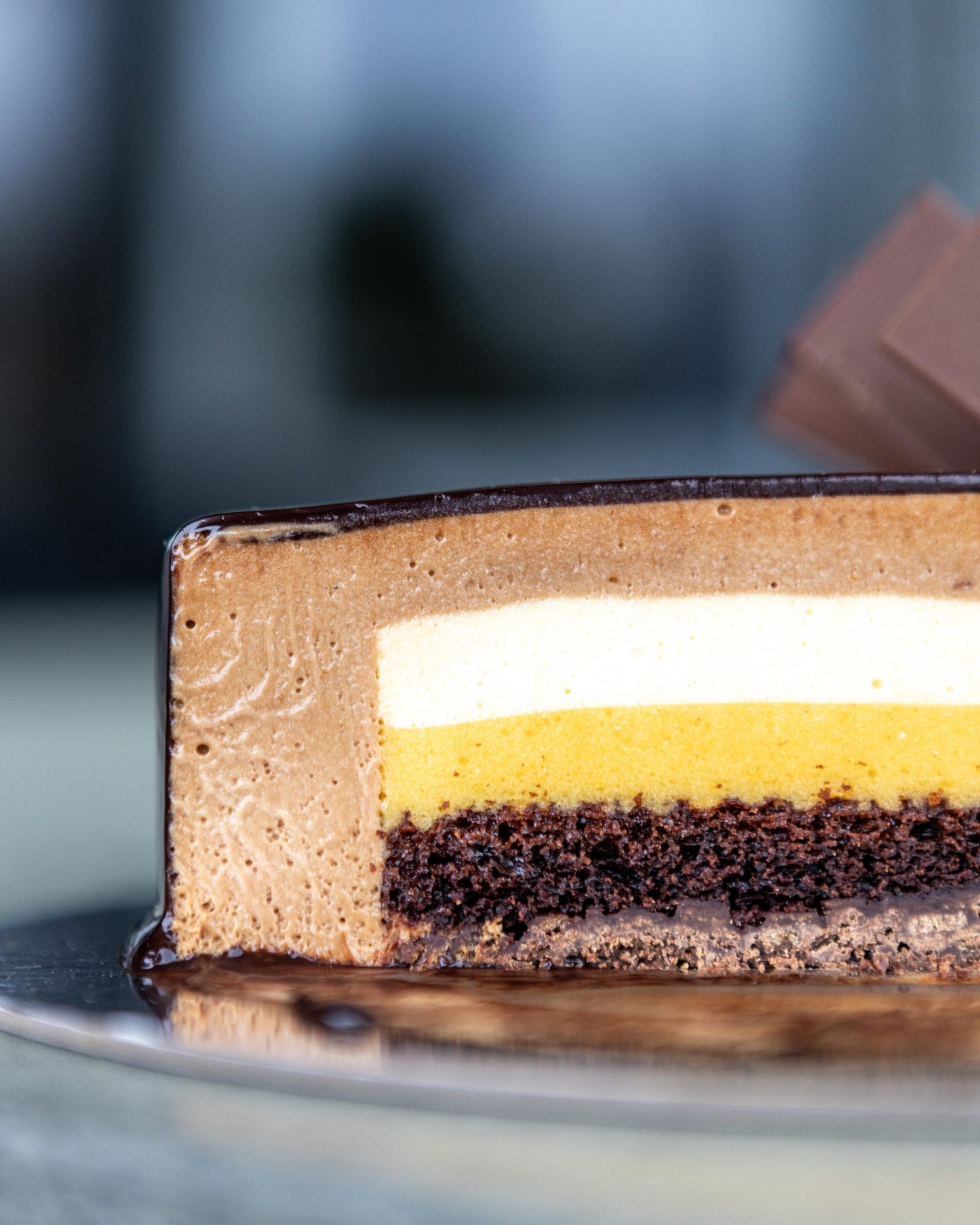 Fathers Day Milk Chocolate & Passionfruit Mousse Cake - PICK UP ONLY 7.30 AM – 2PM SATURDAY 6th of September image 0
