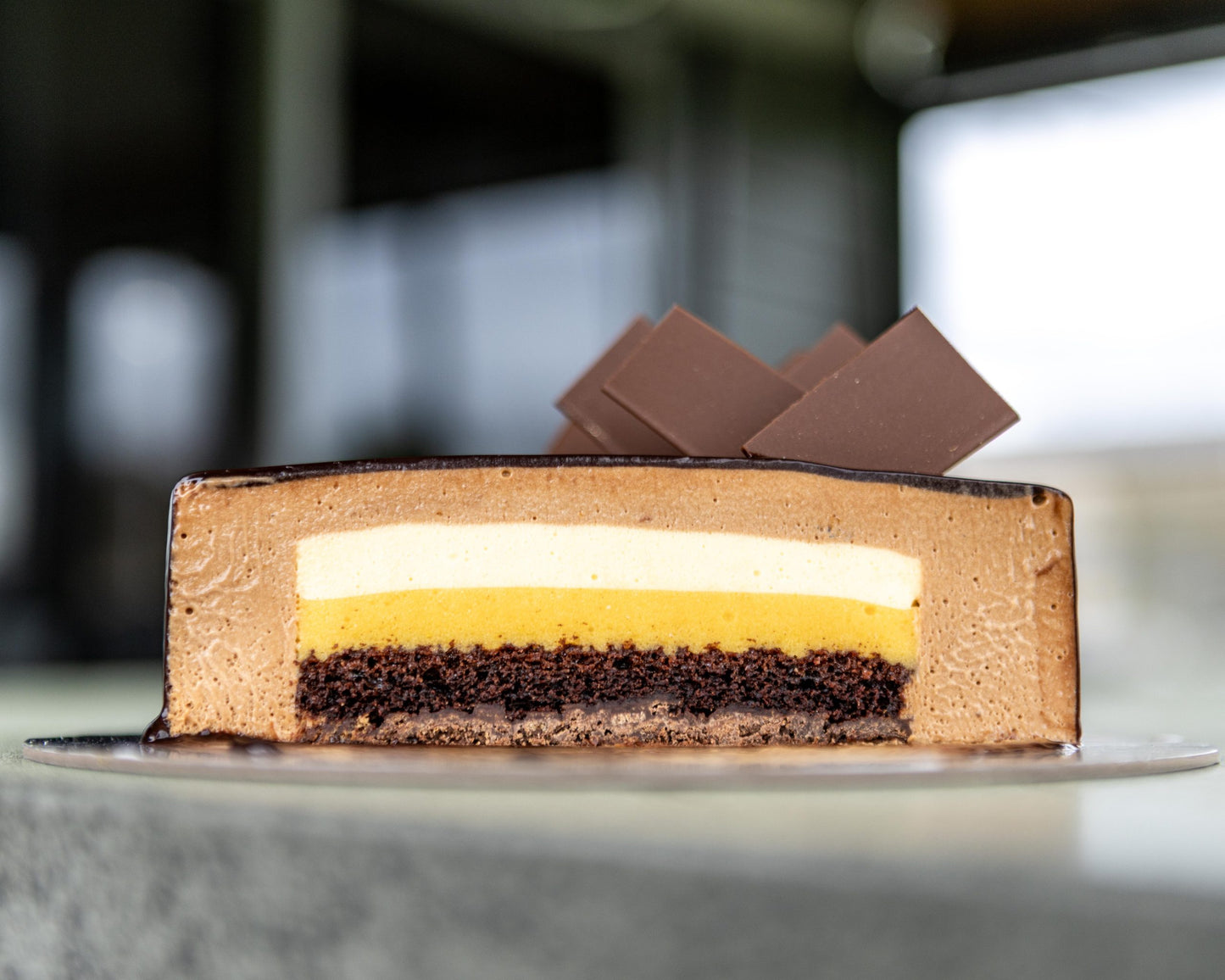 Fathers Day Milk Chocolate & Passionfruit Mousse Cake - PICK UP ONLY 7.30 AM – 2PM SATURDAY 6th of September image 3
